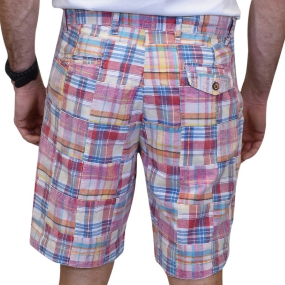 Vintage 1946 Patch Plaid Print Madras Shorts-40